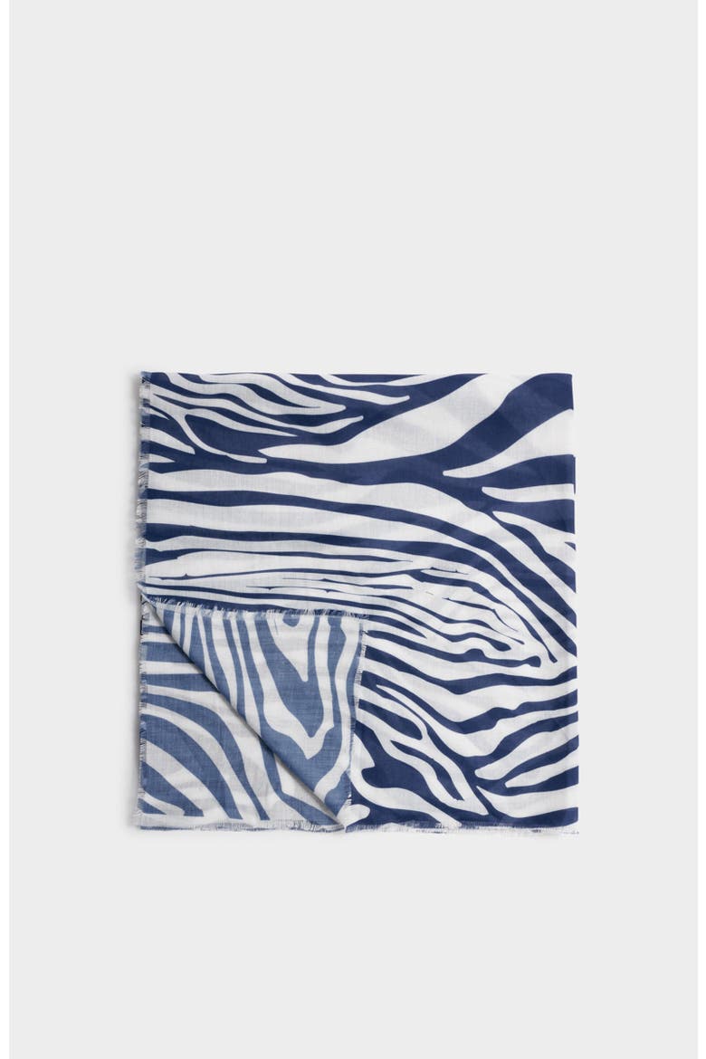 Printed Scarf, Main, color, Zebra