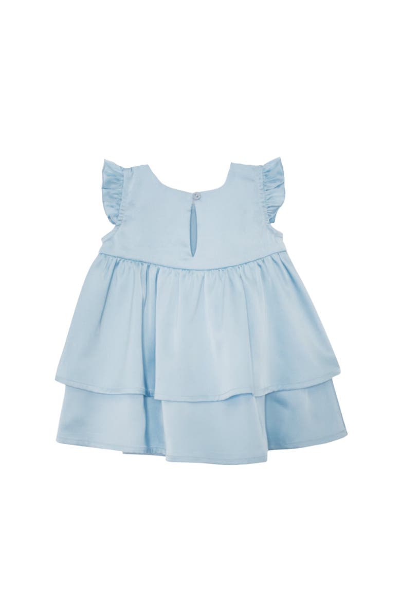Pearly Girly Flutter Sleeve Dress, Alternate, color, Blue