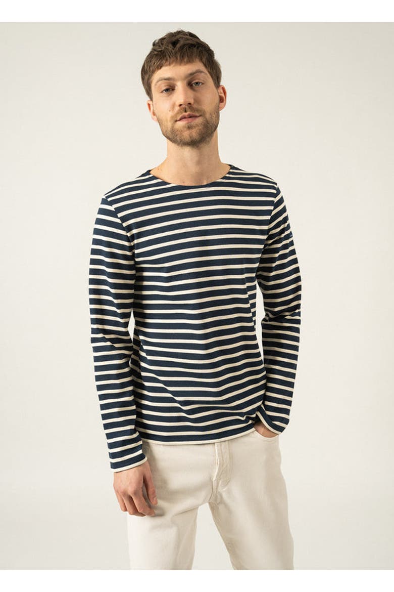 MERIDIEN MODERNE - Original Heavyweight Breton Shirt, Alternate, color, navy/ecru