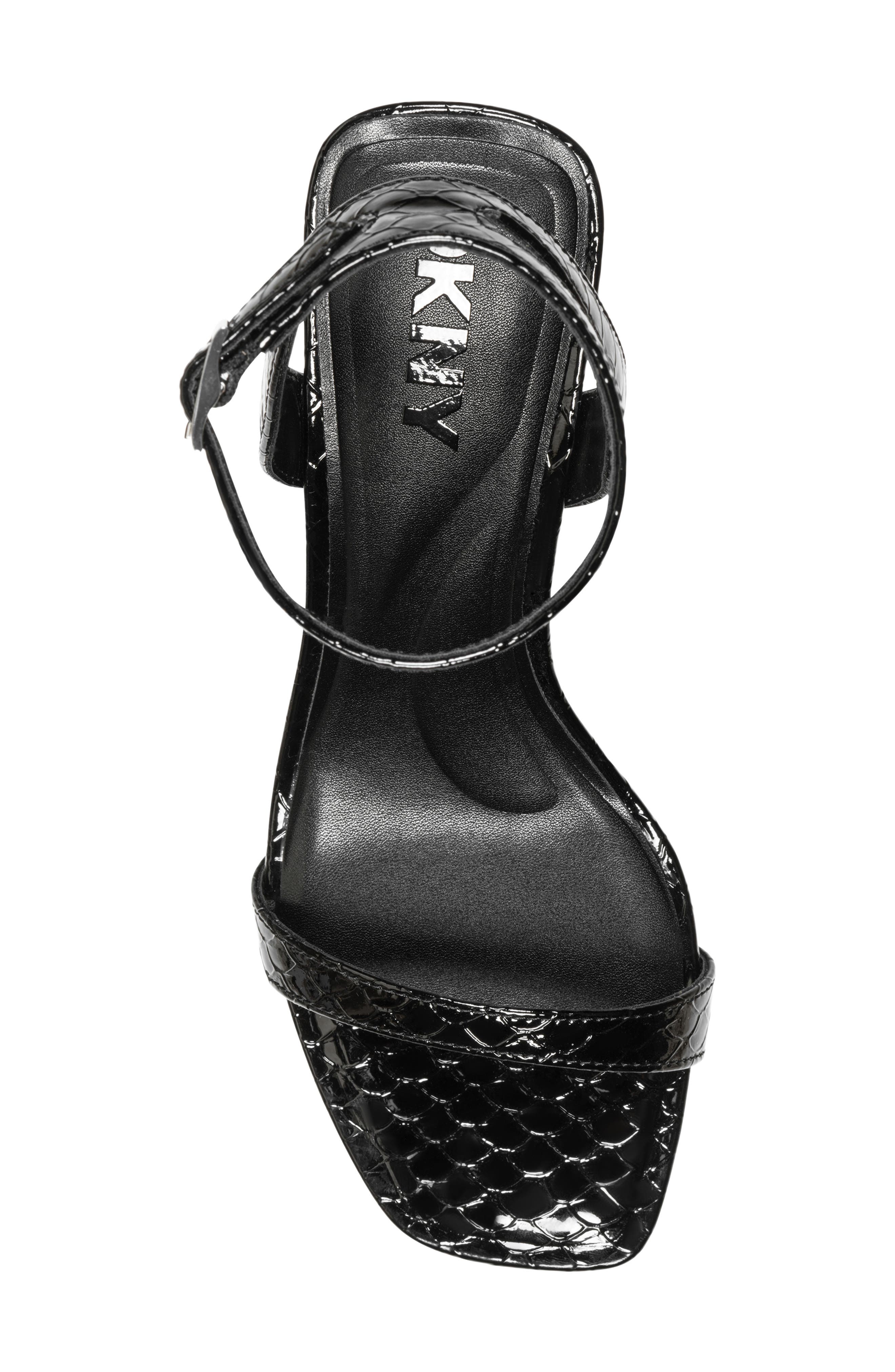 DKNY Noland Ankle Strap Sandal, Alternate, color, Black