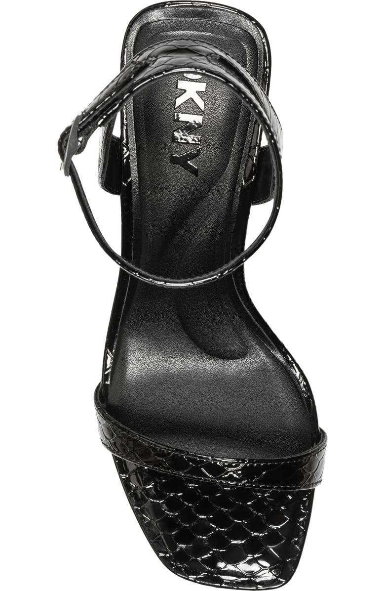 DKNY Noland Ankle Strap Sandal, Alternate, color, Black