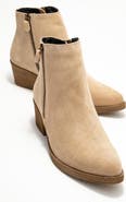 Forever & Always Shoes Jayer Leather Double-Zip Block Heel Boot