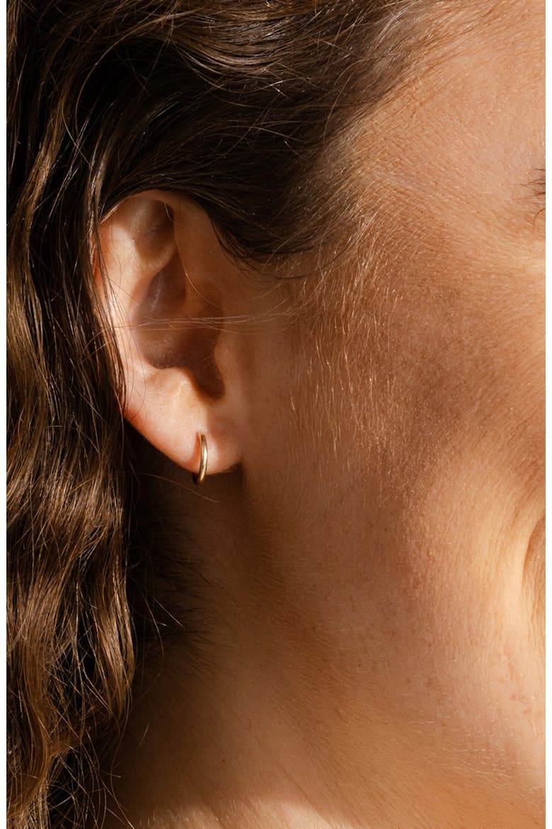 14k Mini Live In Hoop Earrings, Alternate, color, 14k Solid Gold