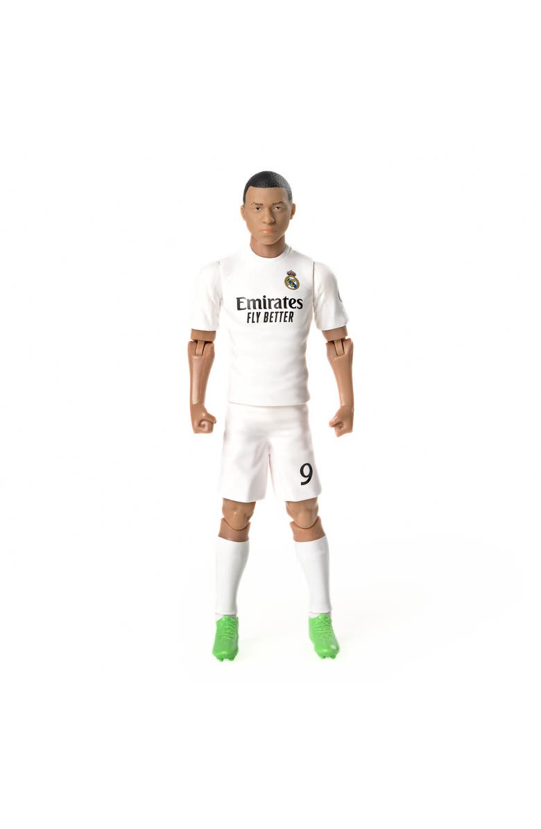 Banbo Toys SOCKERS Real Madrid CF Kylian Mbappe 8" Collectible Soccer Action Figure, Alternate, color, White