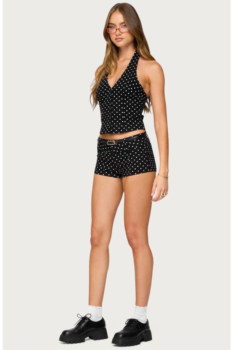 Bobbie Polka Dot Halter Top, Alternate, color, BLACK-AND-WHITE