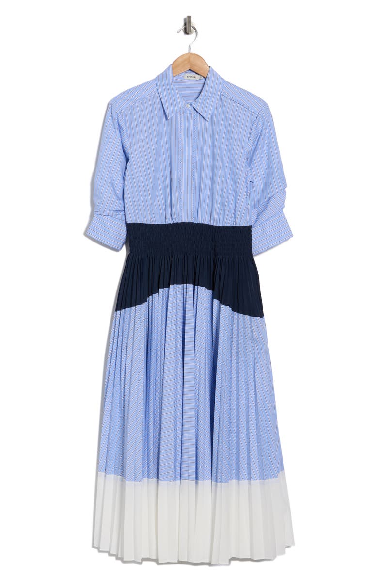 Simkhai Jenella Colorblock Shirtdress, Main, color, Harbor Blue Stripe