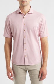 johnnie-O Breck Hangin’ Out Knit Short Sleeve Button-Up Shirt