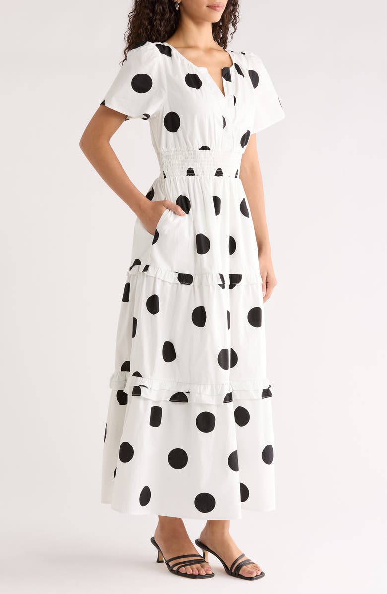 SUGARLIPS Randal Polka Dot Palmer Poplin Maxi Dress, Alternate, color, 