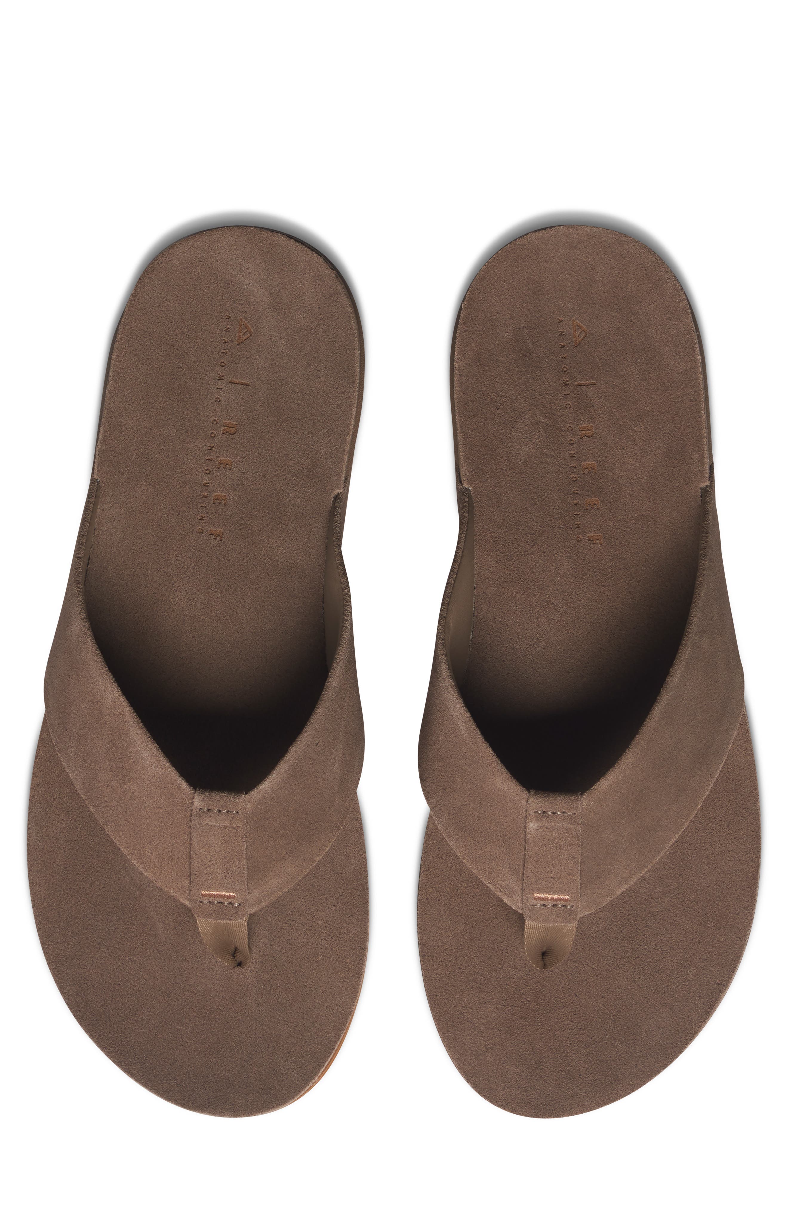 Reef Ojai Suede Flip Flop, Alternate, color, Brown