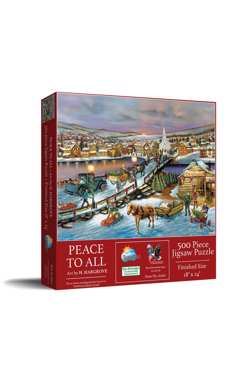 Sunsout Peace to All 500 piece Jigsaw Puzzle for Adults, Main, color, Multicolor