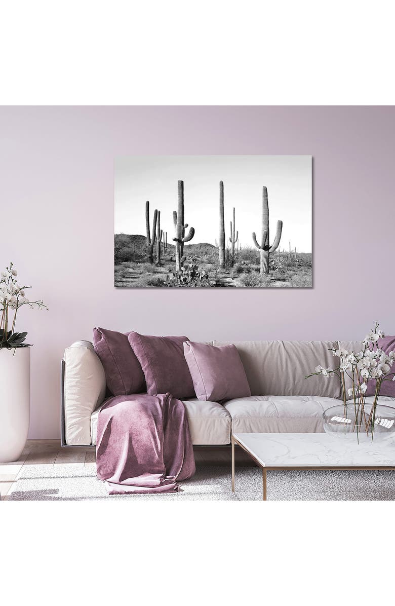 iCanvas 'Gray Cactus Land' by Sisi & Seb Canvas Artwork, Alternate, color, 