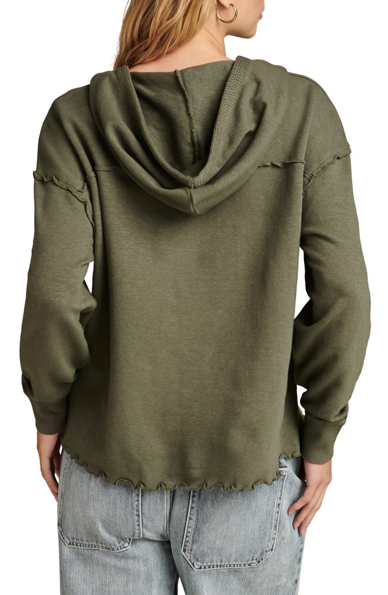 Lucky Brand Lettuce Edge Hoodie, Alternate, color, 