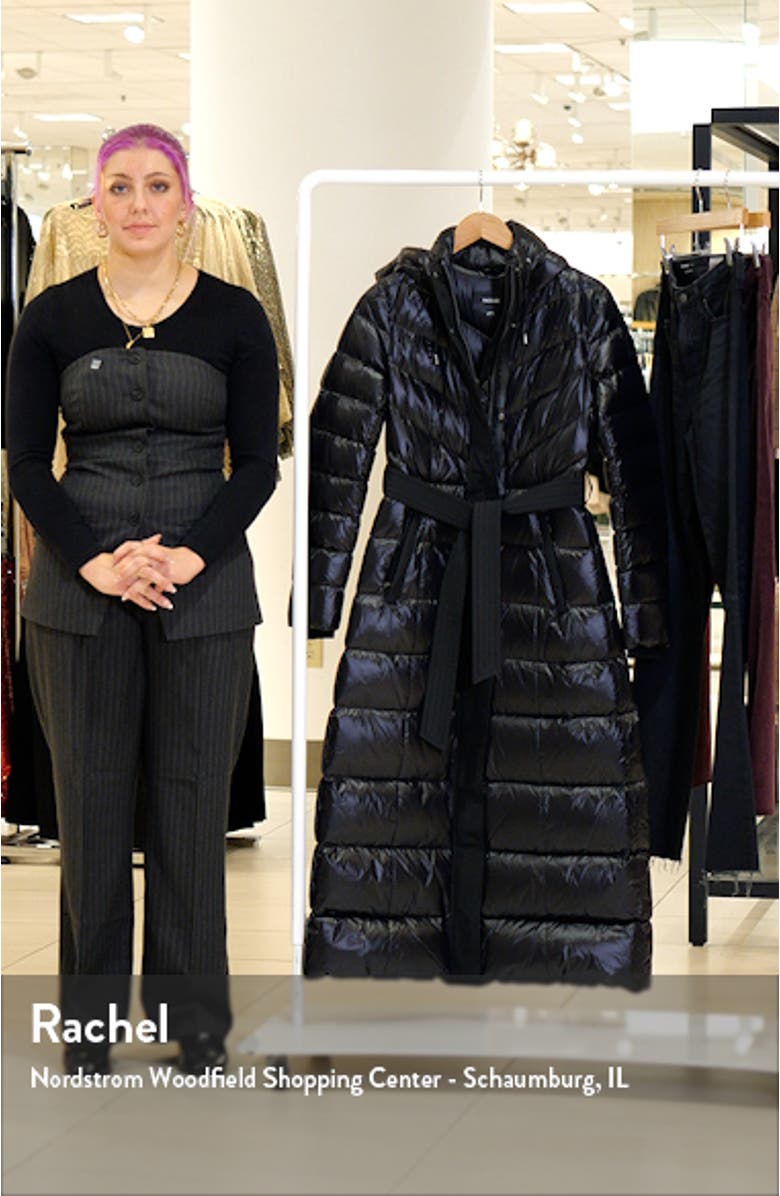 Calina Lustrous Water Repellent Down Coat, sales video thumbnail