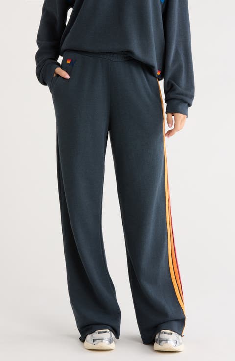 5-Stripe Wide Leg Sweatpants