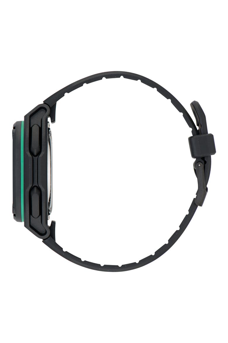 City Tech Two Resin Strap Watch, 45mm, Alternate, color, BLACK/ GREEN