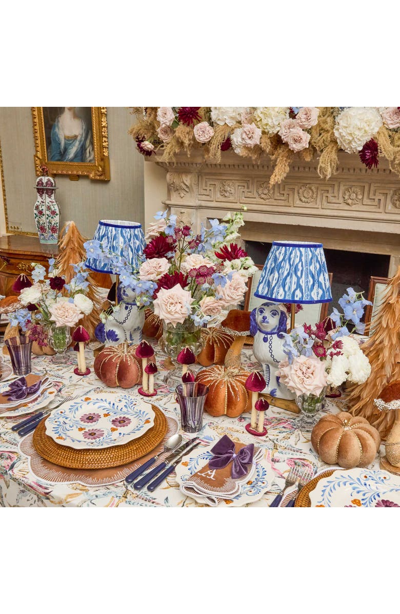 Mrs. Alice Cobalt Ikat Lampshade, Alternate, color, Blue