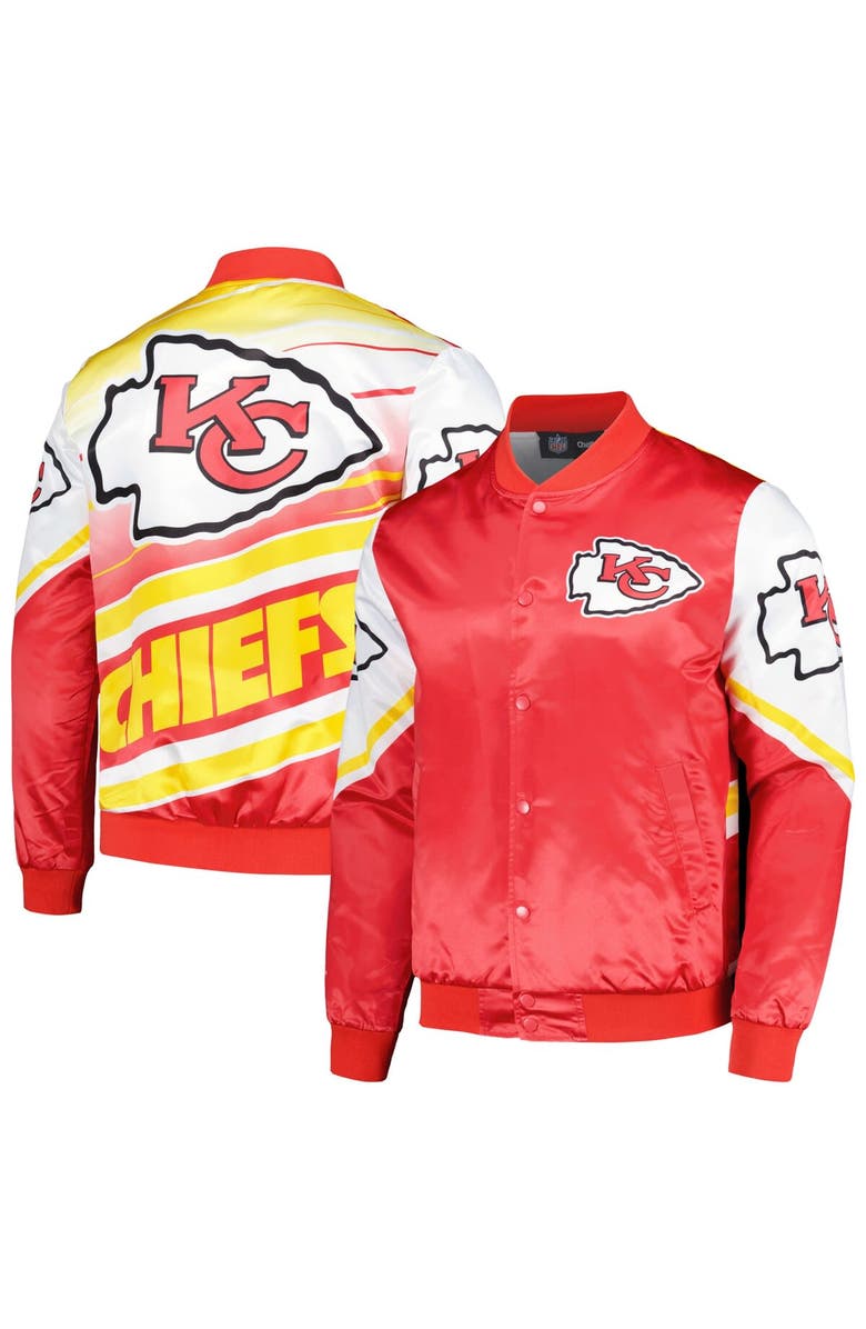 Chalk Line Men's Chalk Line Red Kansas City Chiefs Fanimation Satin Full-Snap Jacket, Main, color, 