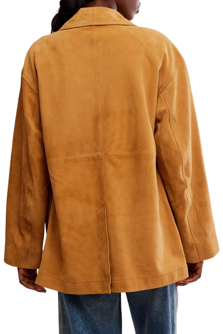 Annalise Suede Jacket, Alternate, color, CHESTNUT