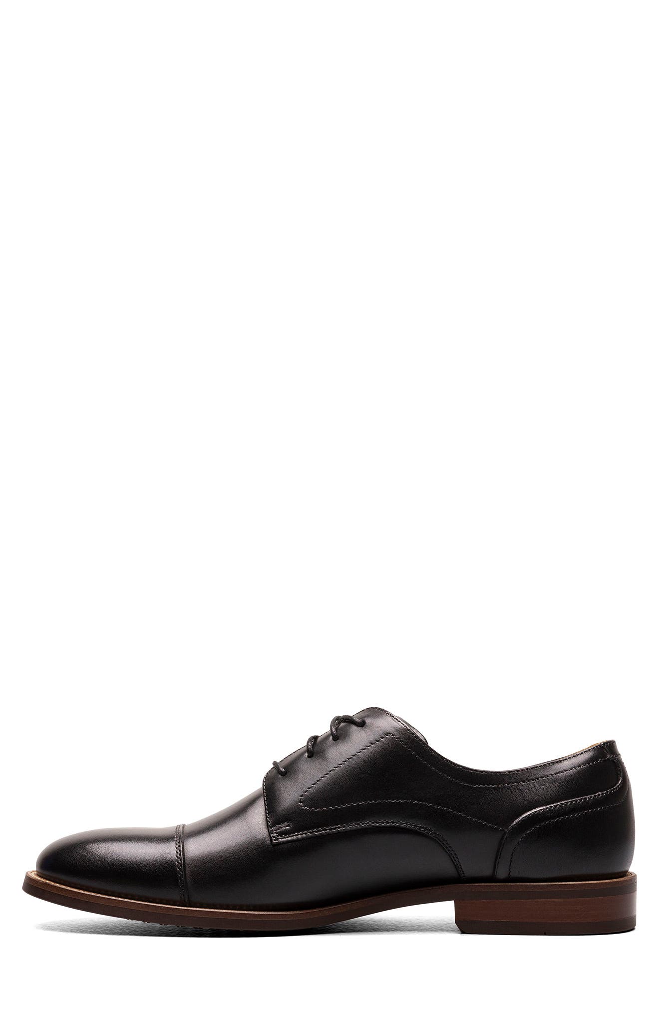 Florsheim Rucci Cap Toe Derby, Alternate, color, Black