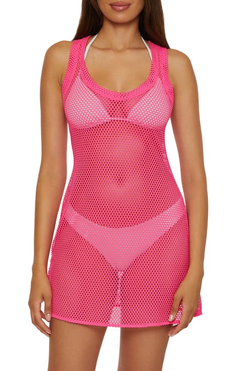Fishnet Cover-Up Mini Sundress