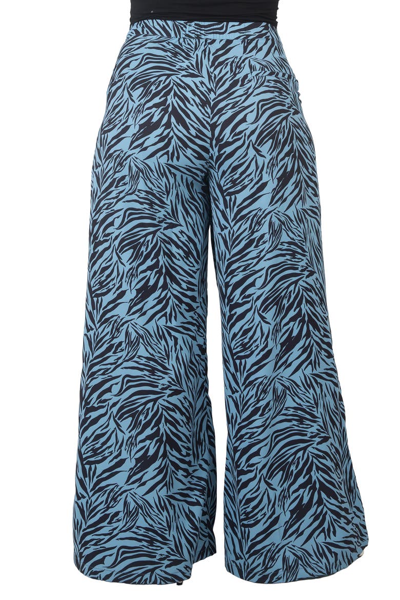 High Waist Wide Leg Pants, Alternate, color, ZEBRA FEVER