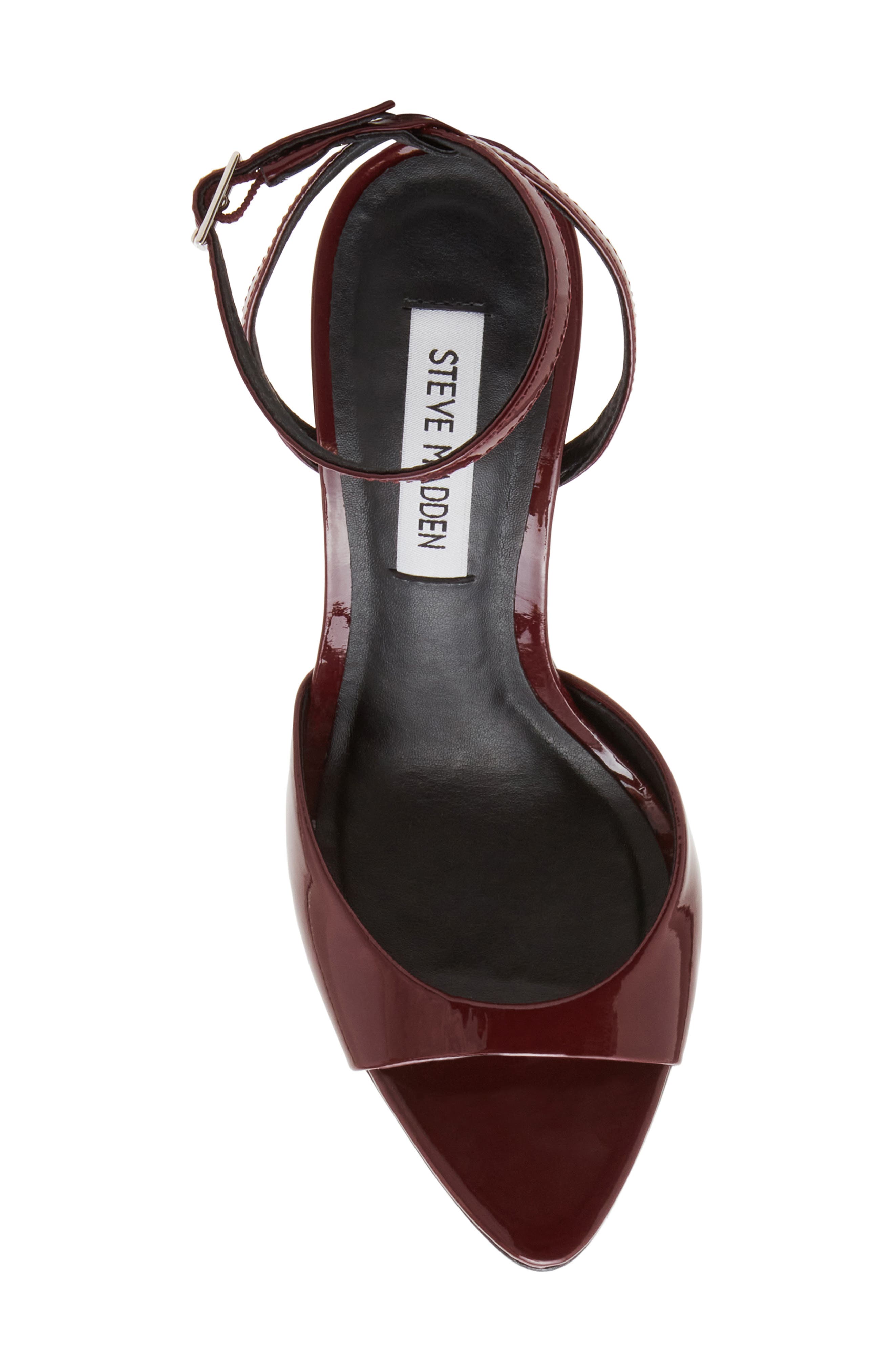 Beki Ankle Strap Pointed Toe Sandal, Alternate, color, BURG PAT