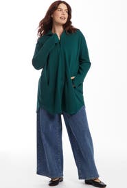 June + Vie Zip Up French Terry Hoodie
