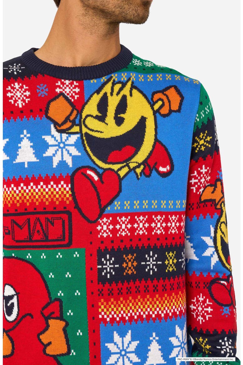 Pac-Man Holiday Sweater, Alternate, color, MISCELLANEOUS