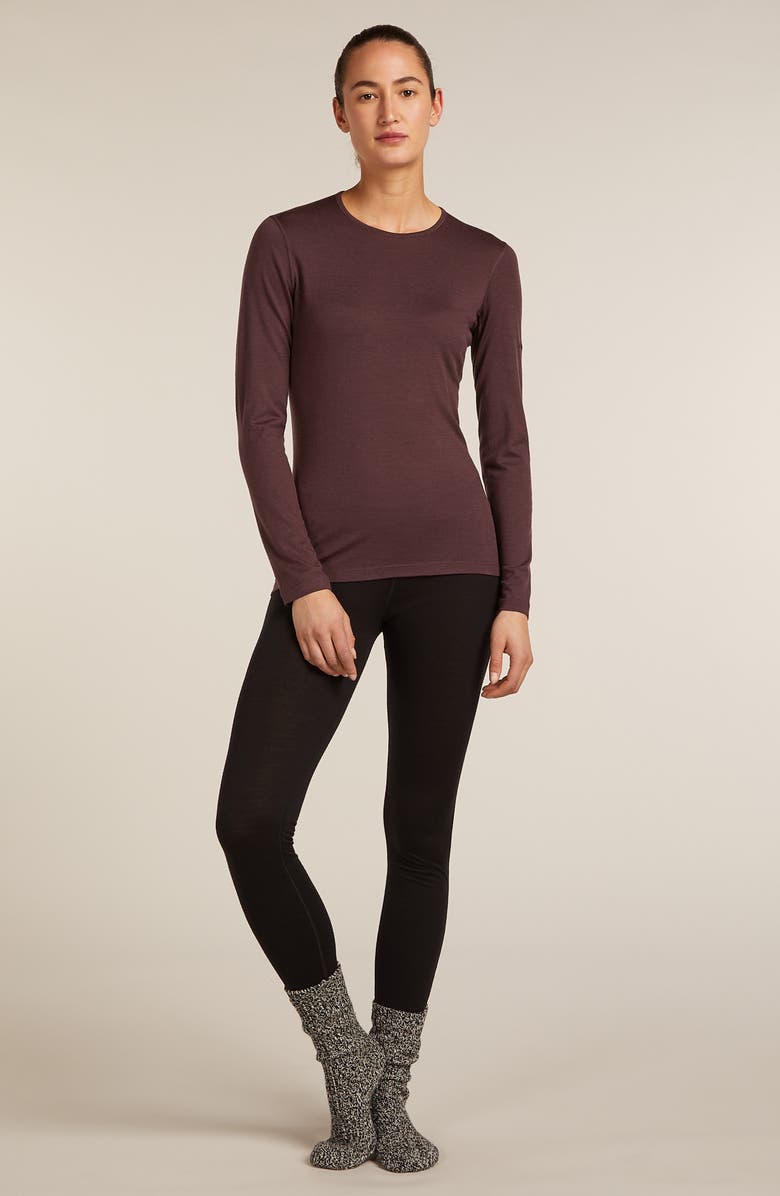 Icebreaker Oasis Long Sleeve Merino Wool Base Layer Tee, Alternate, color,