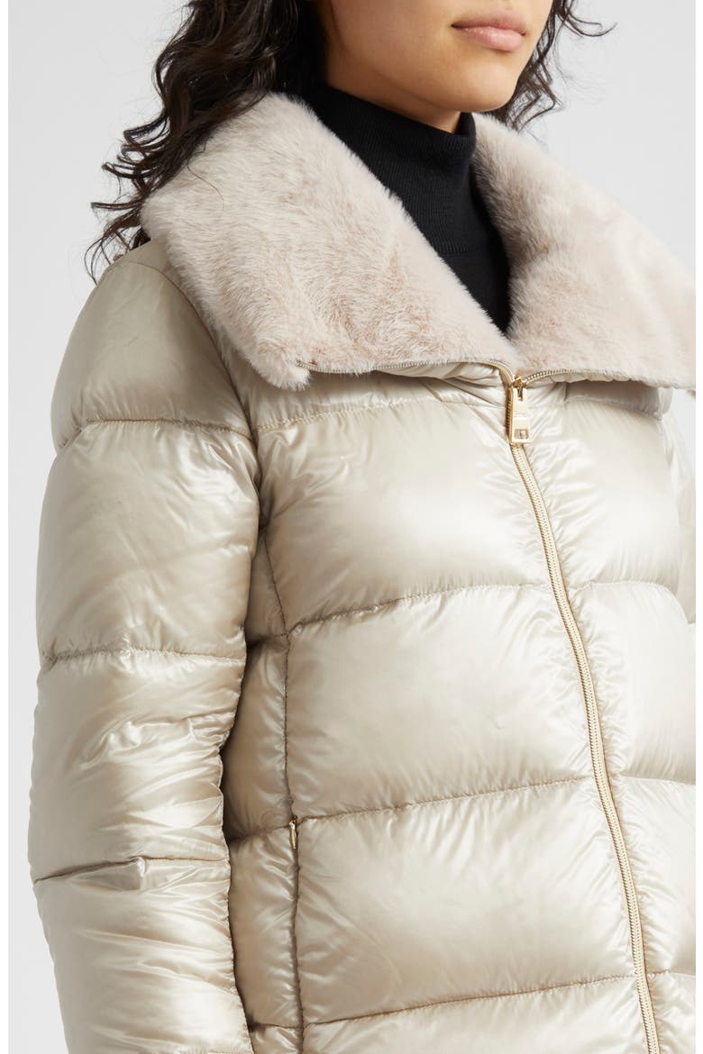 Shiny Nylon Down Jacket, Alternate, color, CHAMPAGNE