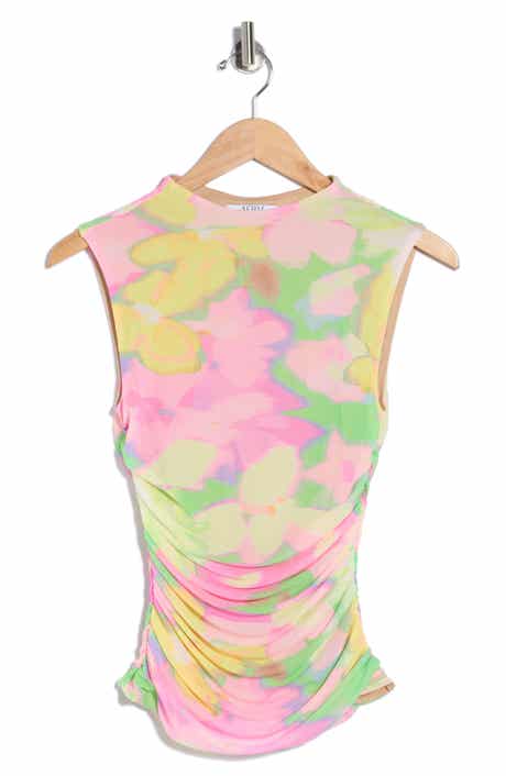 AFRM LOS ANGELES Kinsley Ruched Mesh Top