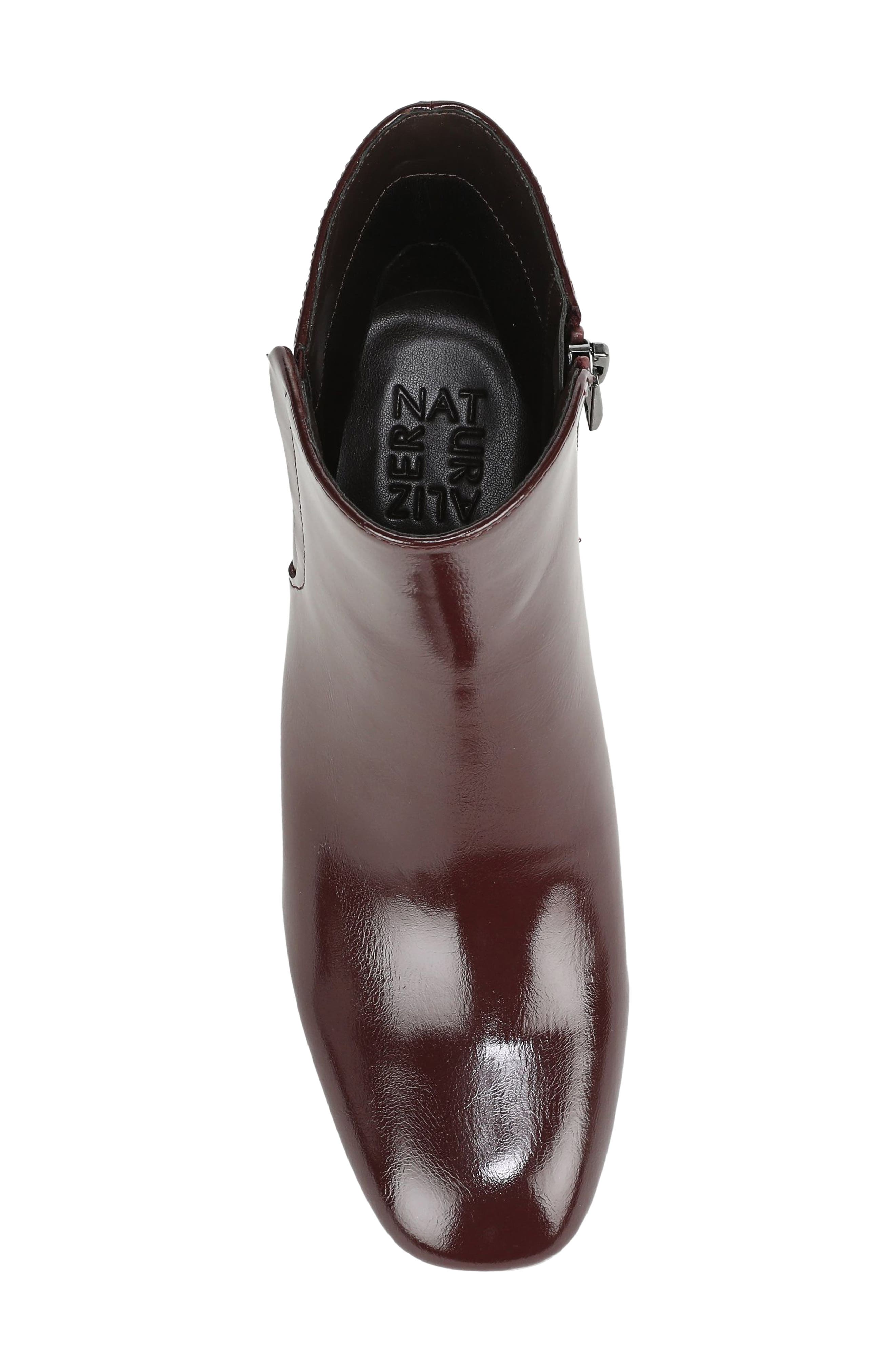 Delaney Faux Leather Bootie, Alternate, color, MERLOT RED FAUX LEATHER