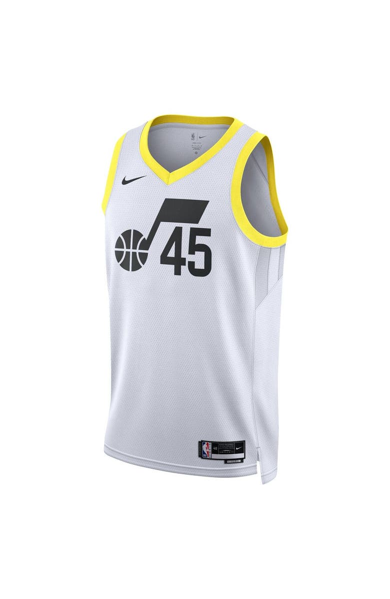 Nike Unisex Nike Donovan Mitchell White Utah Jazz Swingman Jersey - Association Edition, Alternate, color,