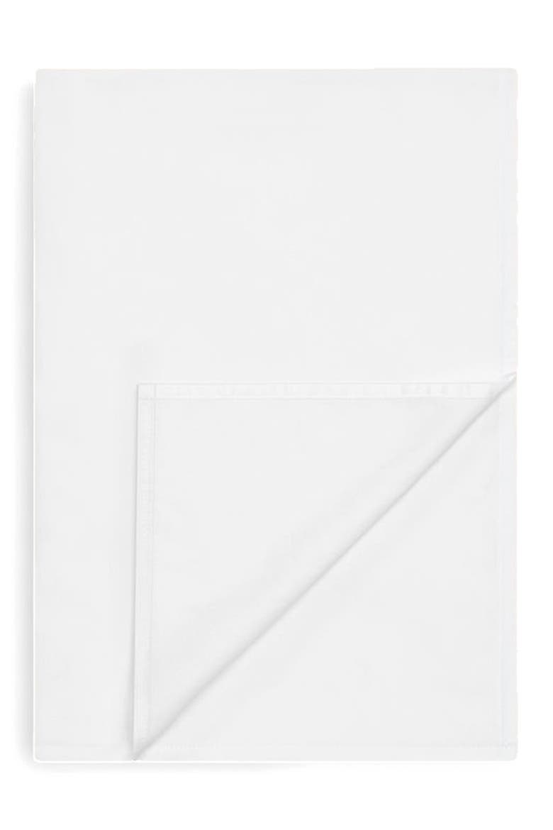 Persephone flat sheet, Alternate, color, White