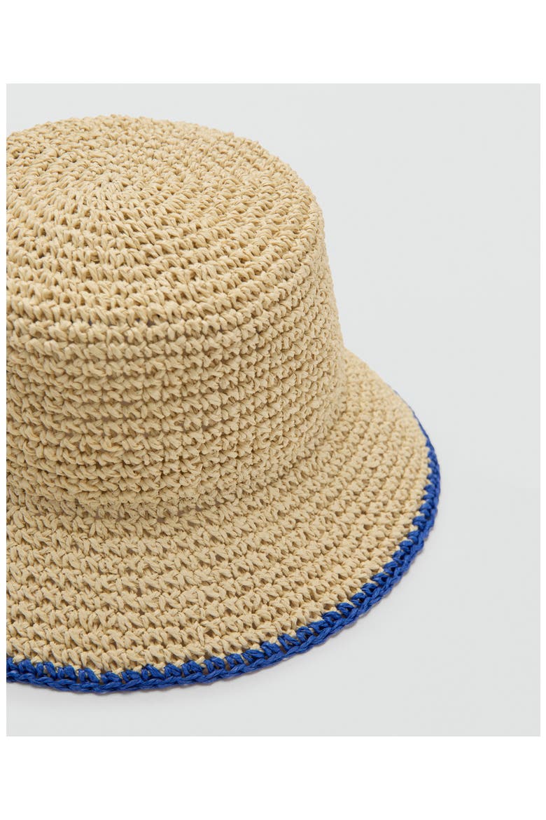 Straw Bucket Hat, Alternate, color, BLUE