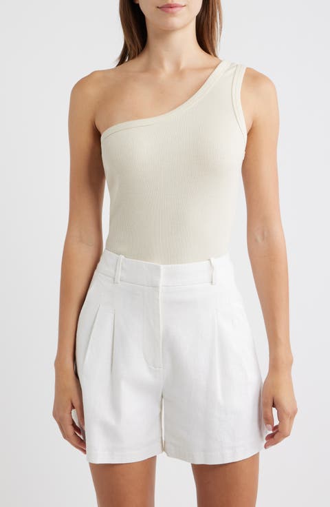 Eve Cotton Rib One-Shoulder Tank