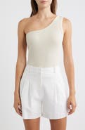 A.REN Eve Cotton Rib One-Shoulder Tank