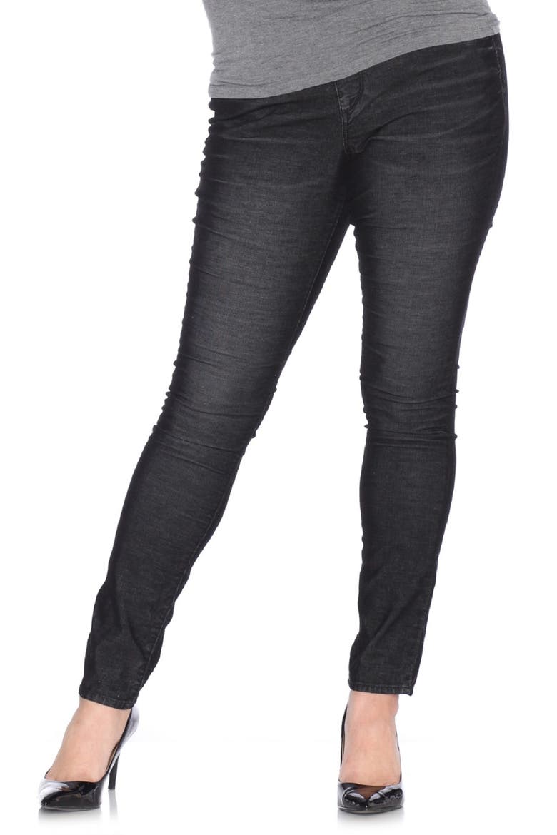 Mid Rise Skinny Jeans, Main, color, BLACK