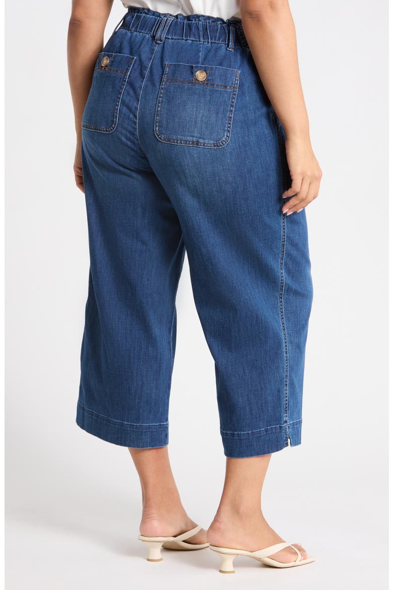 Wide Leg Crop Jeans, Alternate, color, DENIM