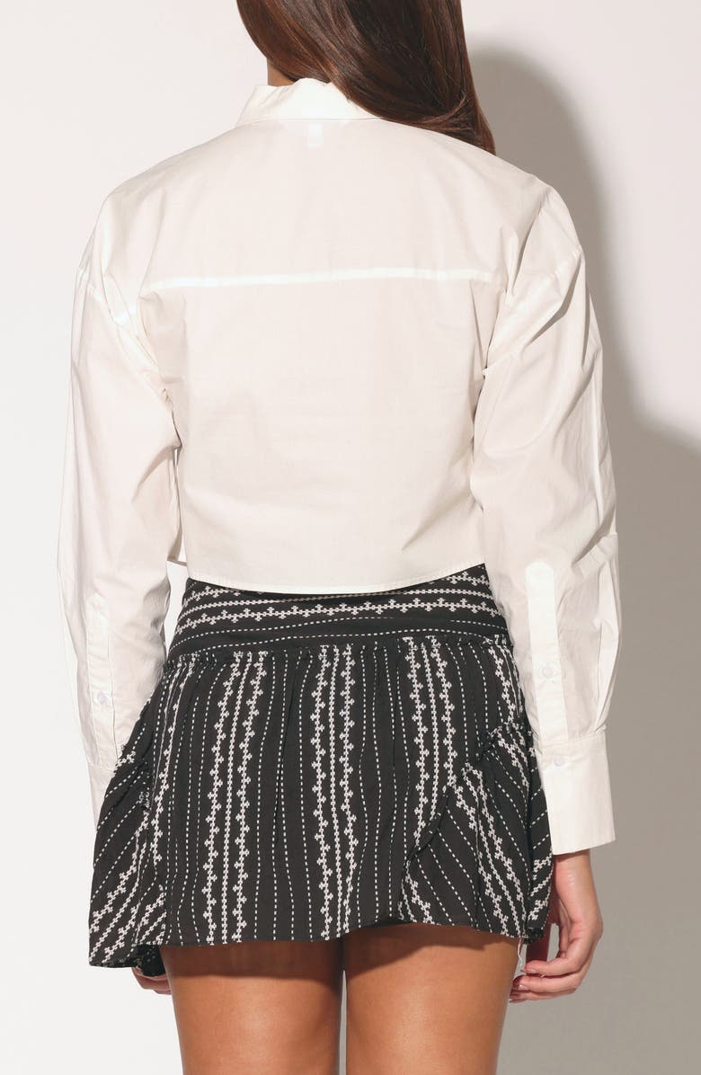 Walter Baker Montana Cropped Button-Up Shirt, Alternate, color, White
