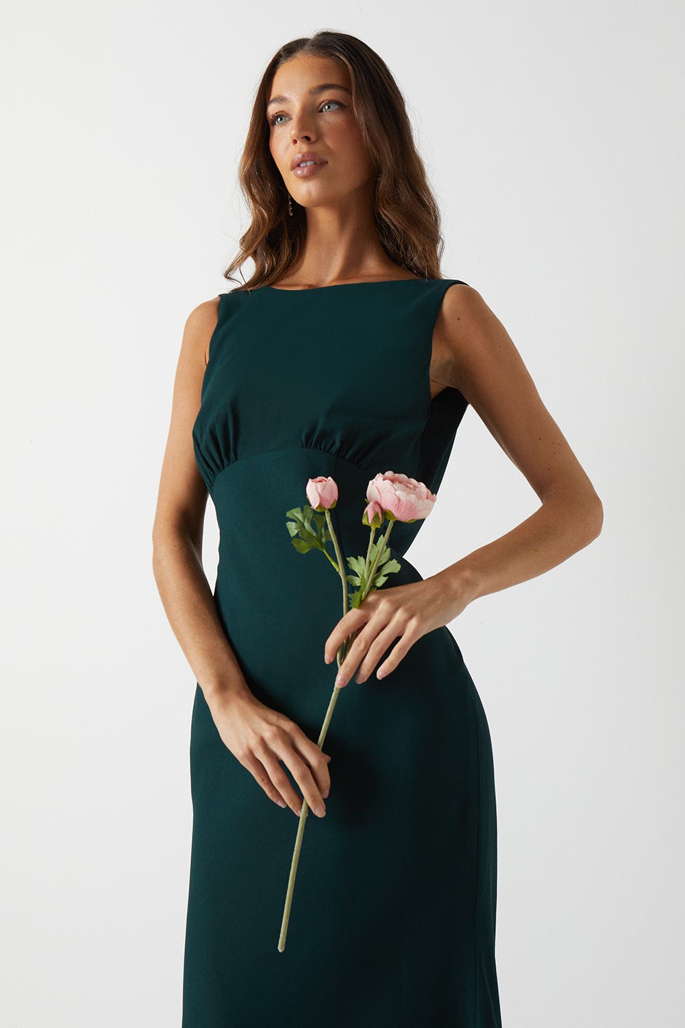 Cowl Back Maxi Bridesmaid Dress - image 4
