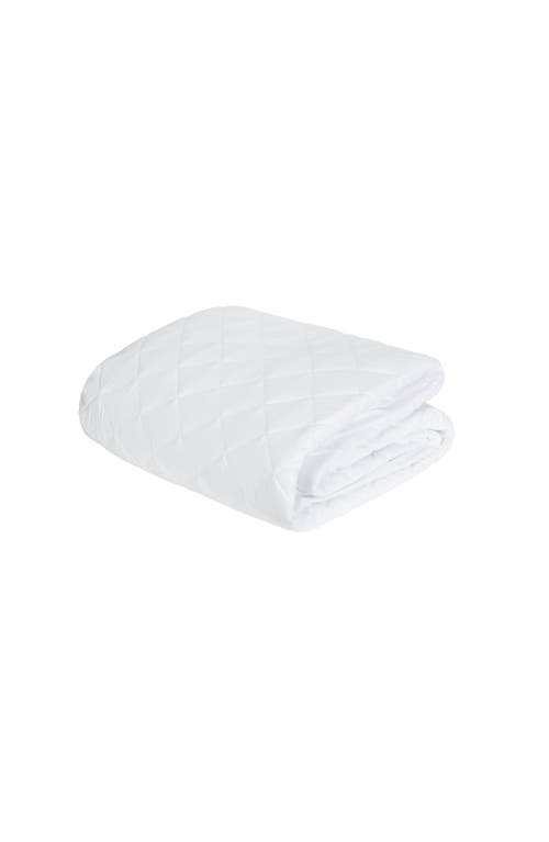 Matouk Foundation Cotton Perale Mattress Pad in White 