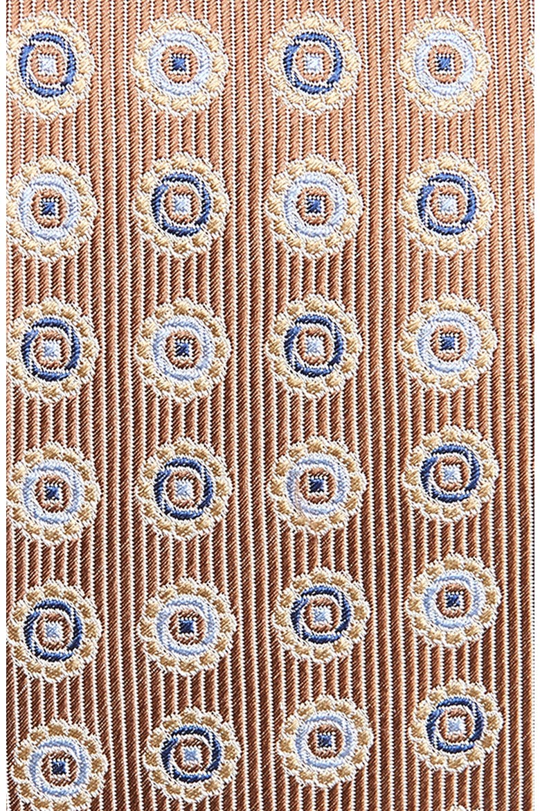 Medallion Jacquard Silk Tie, Alternate, color, BROWN