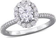 Julianna B. Moissanite Oval Halo Engagement Ring