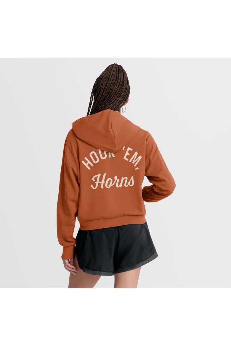Women's Nike Texas Orange Texas Longhorns Mantra Cropped Full-Zip Hoodie, Alternate, color, Burnt Orange