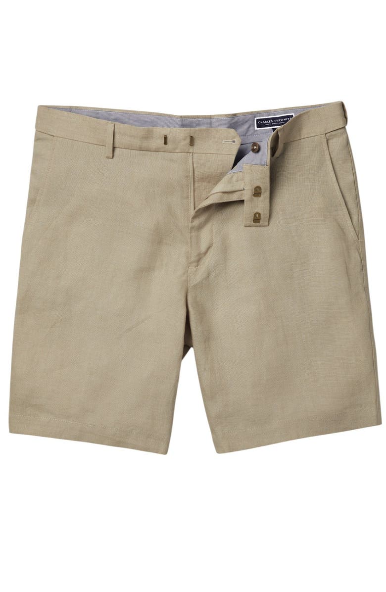 Charles Tyrwhitt Linen Shorts, Alternate, color, Taupe