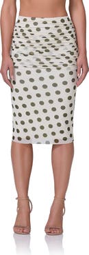AFRM Riley Polka Dot Pencil Skirt