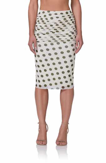 AFRM Riley Polka Dot Pencil Skirt