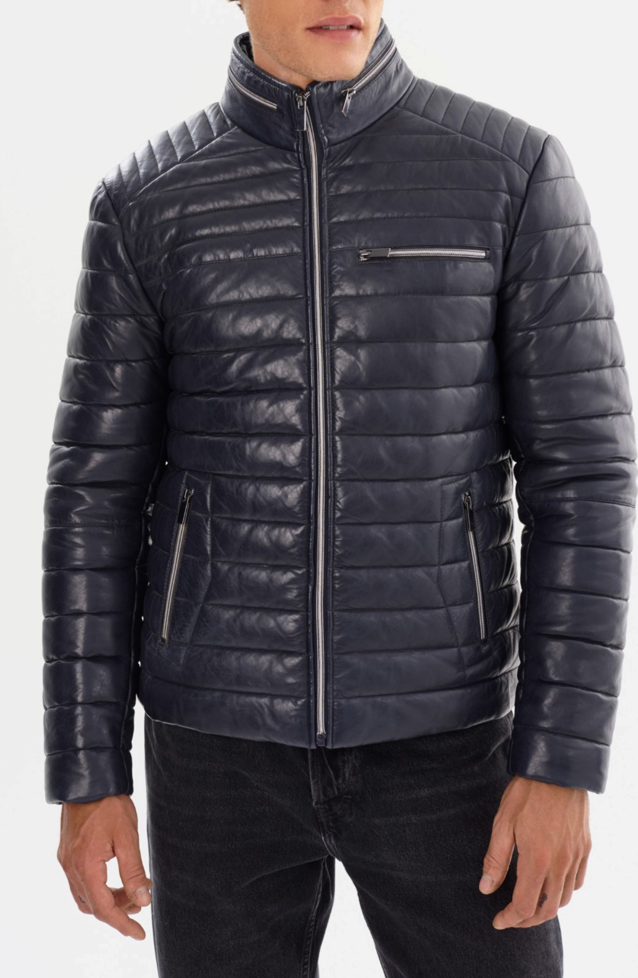 REGENCY Flavio Leather Puffer Jacket (Men) | Nordstromrack