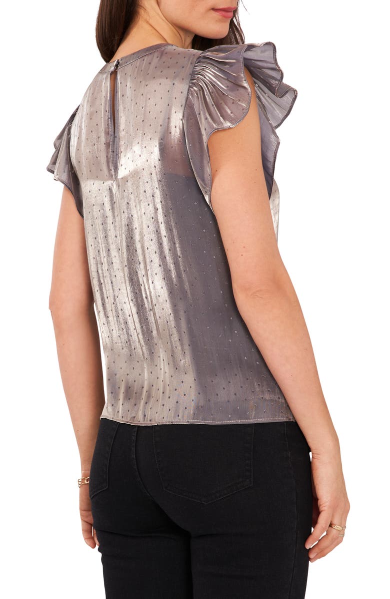 1.STATE Flutter Sleeve Metallic Top, Alternate, color, 